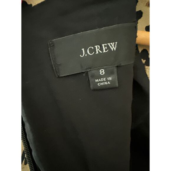J.‎ Crew Leopard Print V-Neck Cap Sleeve Shift Dress Size 8 - Picture 8 of 13